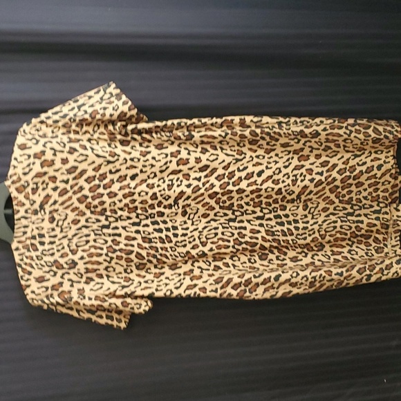 Victoria Soie 100% Silk Leopard Print Dress Size 10p - Picture 2 of 3